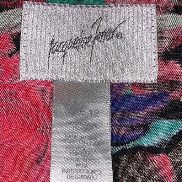 🌼Vintage Multicolor Marble Floral Ruffle Side Tie Pencil Dress - Picture 8 of 12